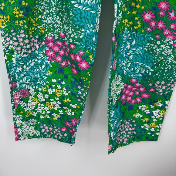 1980s pants floral vibrant vintage 80s Prestige slacks Pants woman’s size 14 - Picture 4 of 11